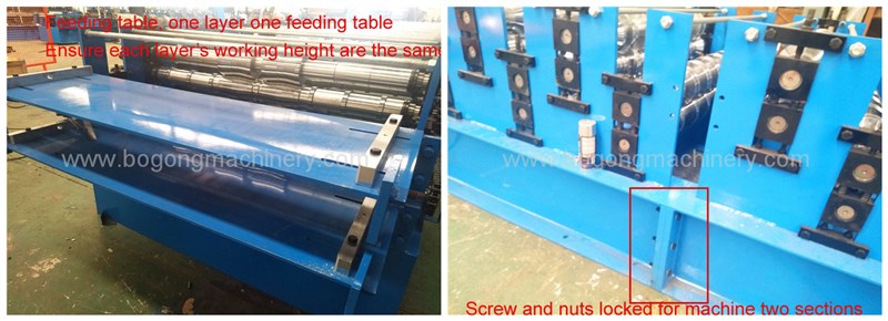 pre-painted roof sheet dual level roll forming machine