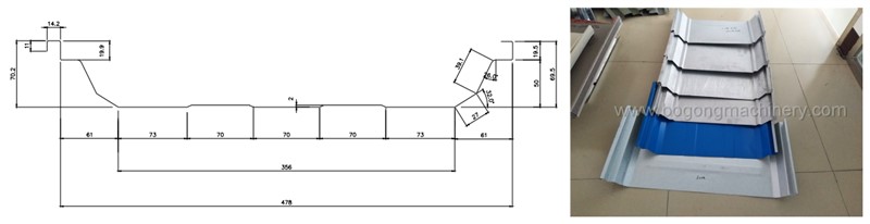 China portable standing seam roof machine