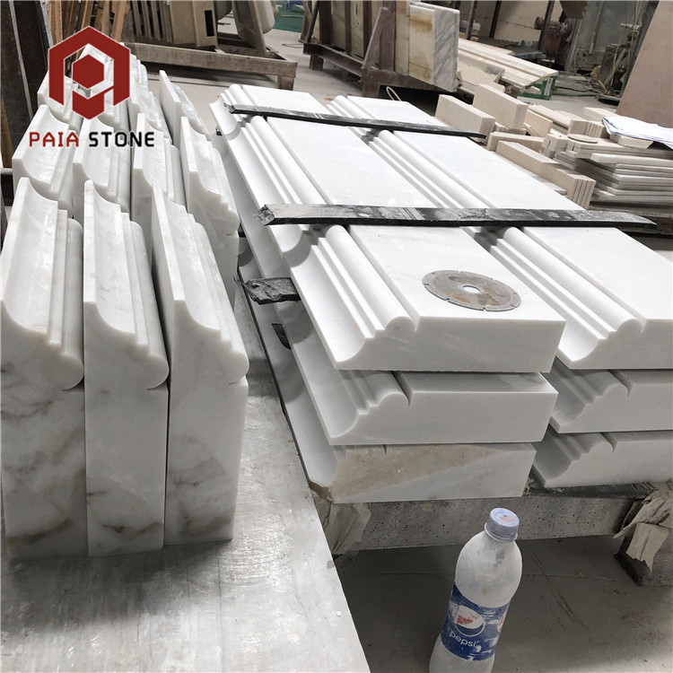 white marble baseboard