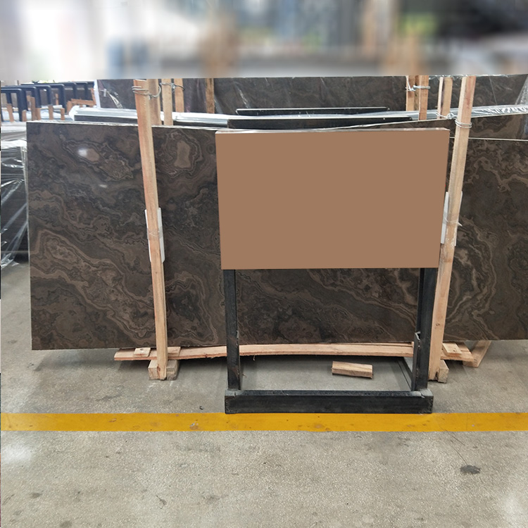 Brown marble slab