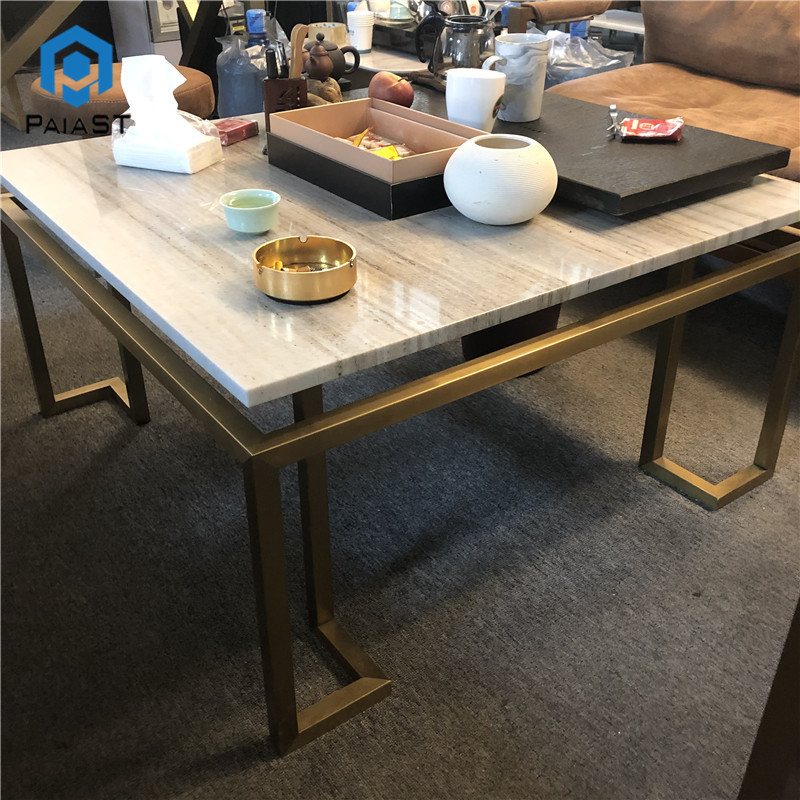 White Marble Square Dining Table
