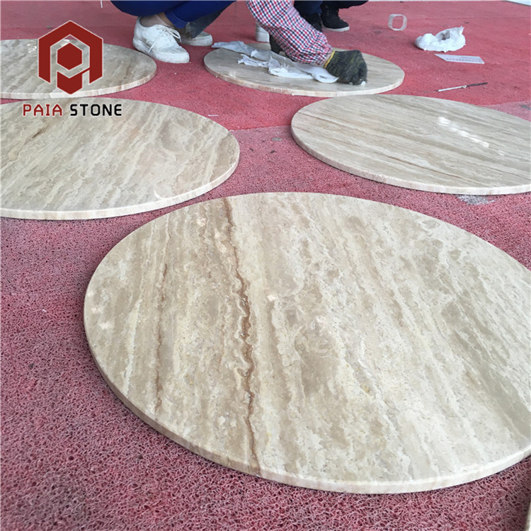 Beige Travertine round table