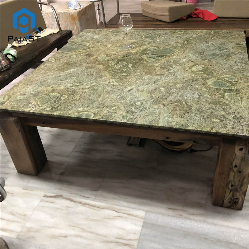 green marble coffee table