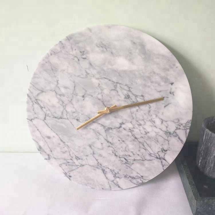 White Marble Clock White Marble Clock