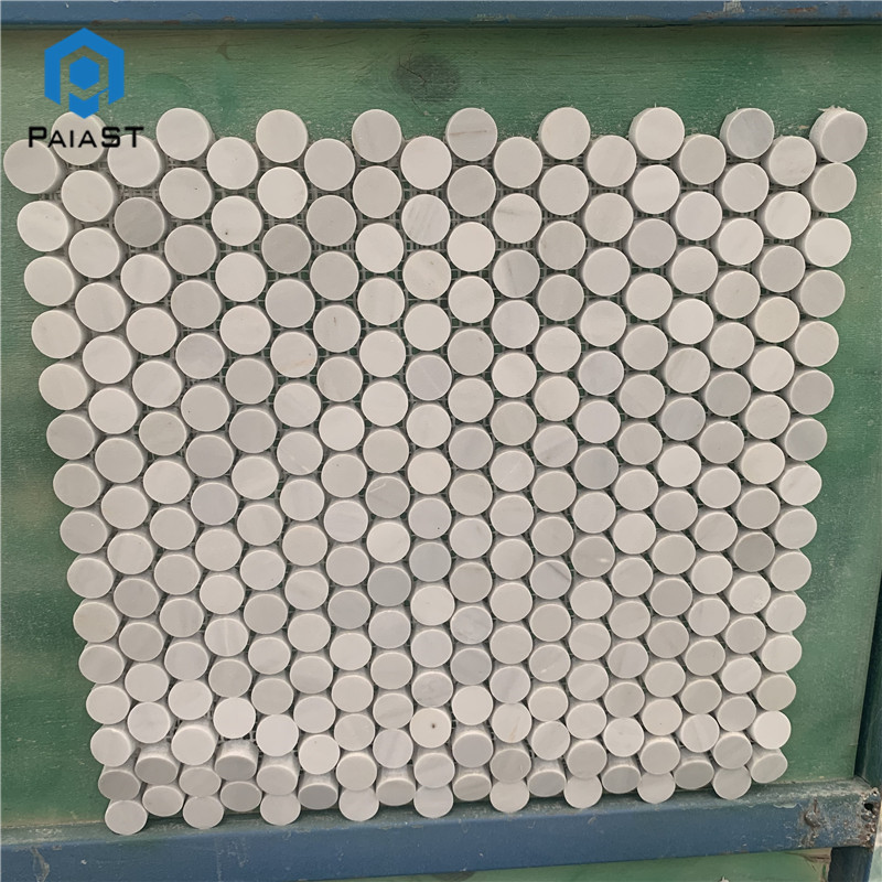 white marble mosaic tile