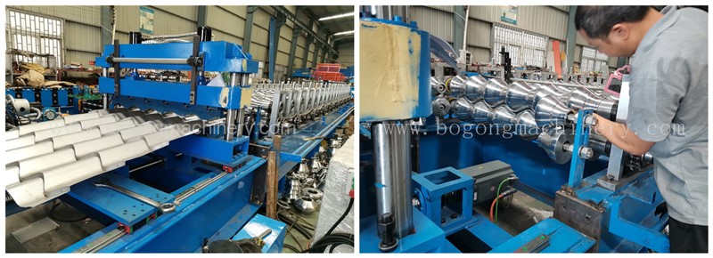 glazed steel tile forming machine