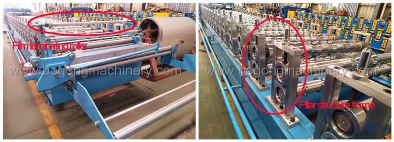 trapezoidal steel sheet roof roll forming machine