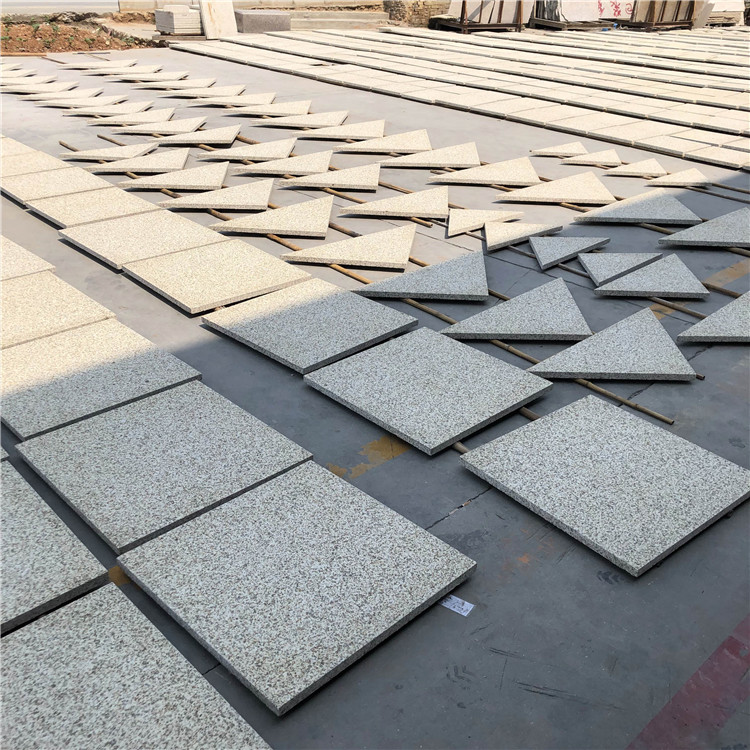 yellow granite paving