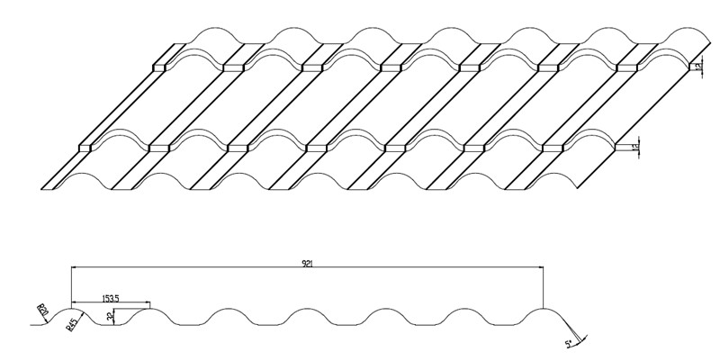 China roof tile roll forming machine