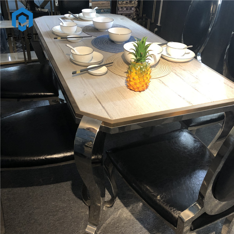 White Marble Square Dining Table