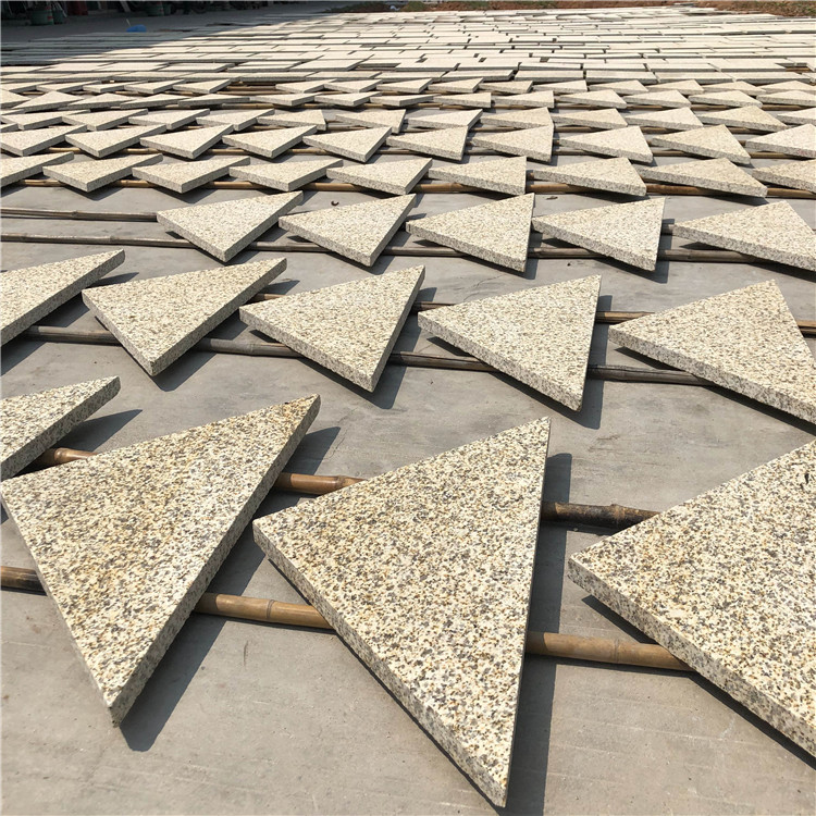 yellow granite paving