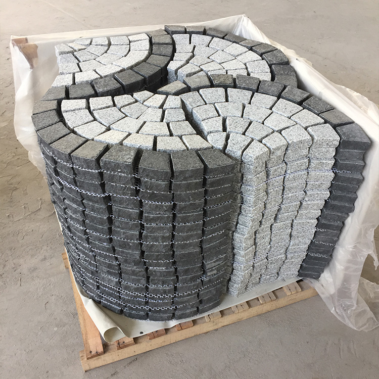 Granite fan shaped paving stone Granite fan shaped paving stone