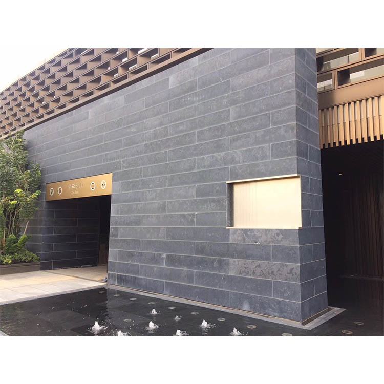 Exterior limestone wall cladding