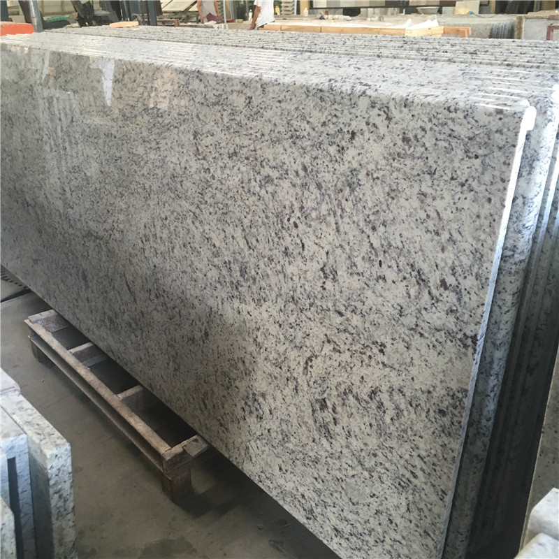 White and grey granite countertops