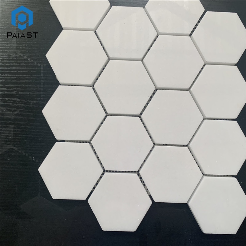 Carrara Hexagon Honed Marble Mosaic