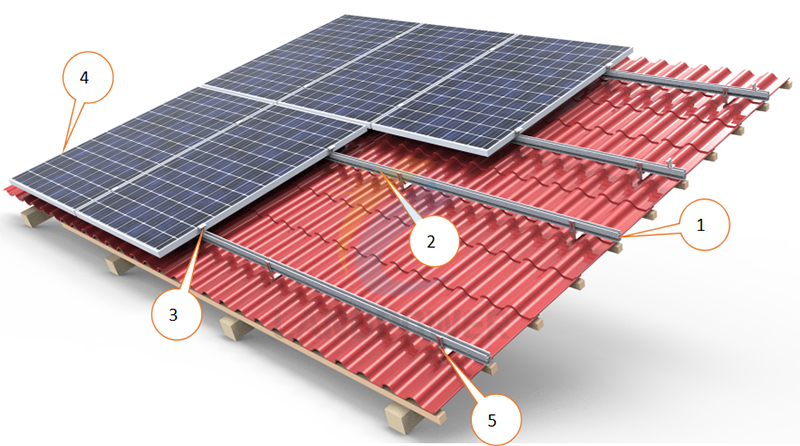 tile roof solar mounting structure tile roof solar mounting structure
