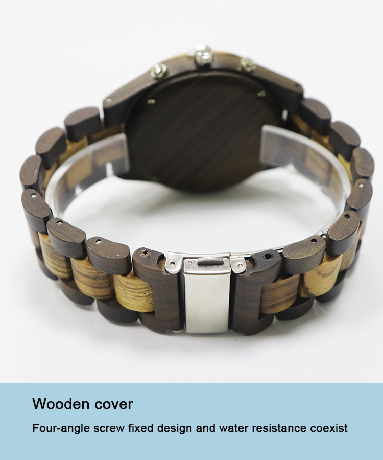 Manufacture Customized Handmade Wood Grain Wood Watch 