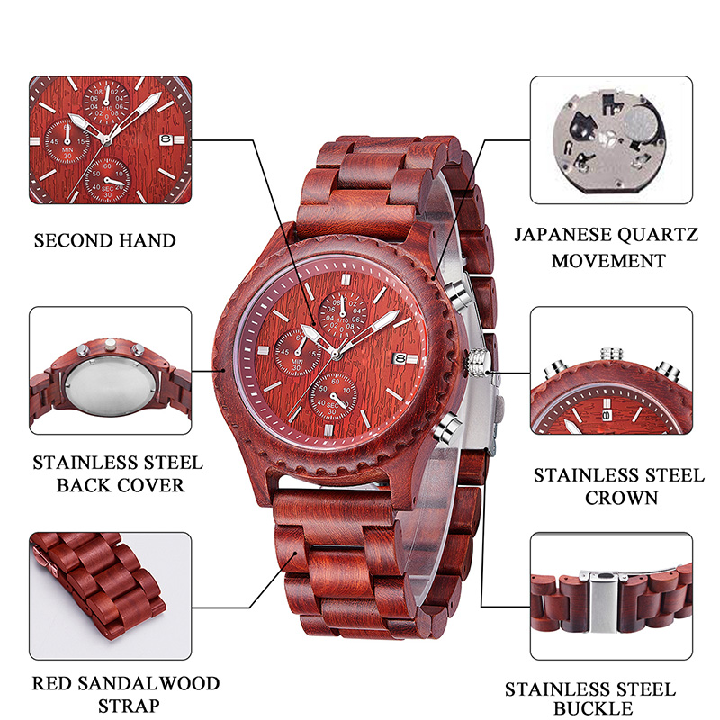 Hot In Europe Classic Custom Made Logo Wood Watch