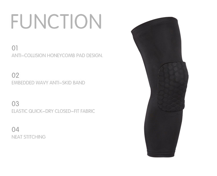 Black honeycomb insert knee pads