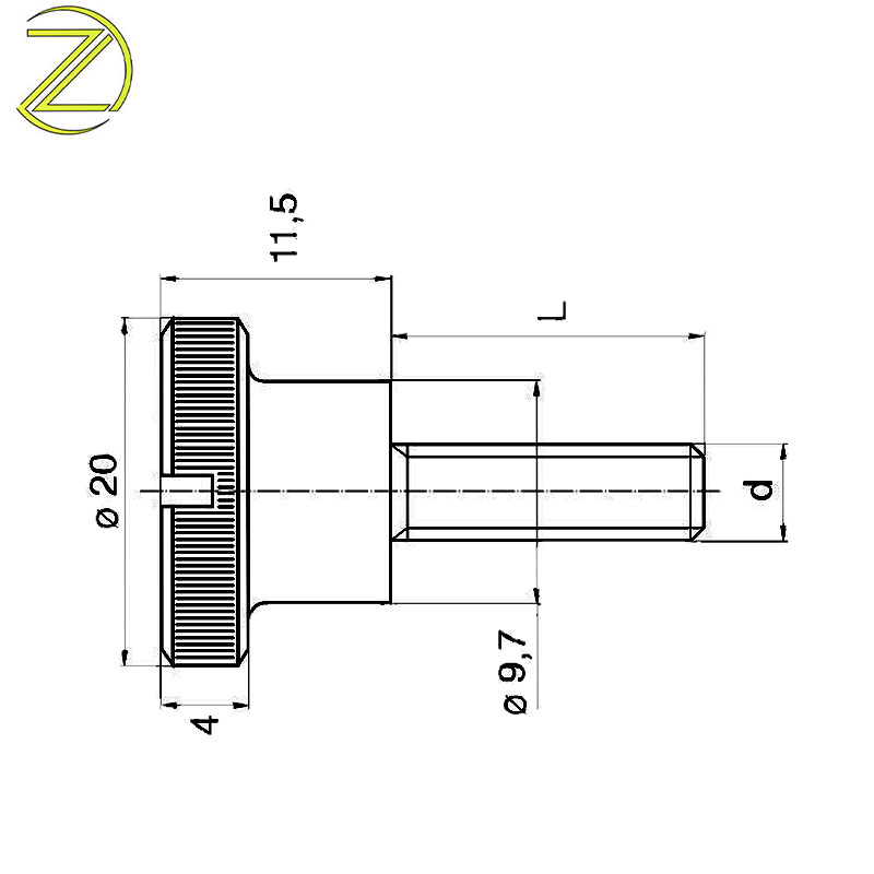 Metric Knurled Thumb Screws