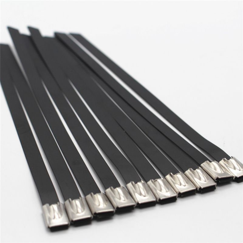 Stainless Steel Exhaust Wrap Coated Locking Cable Zip Ties Stainless Steel Exhaust Wrap Coated Locking Cable Zip Ties