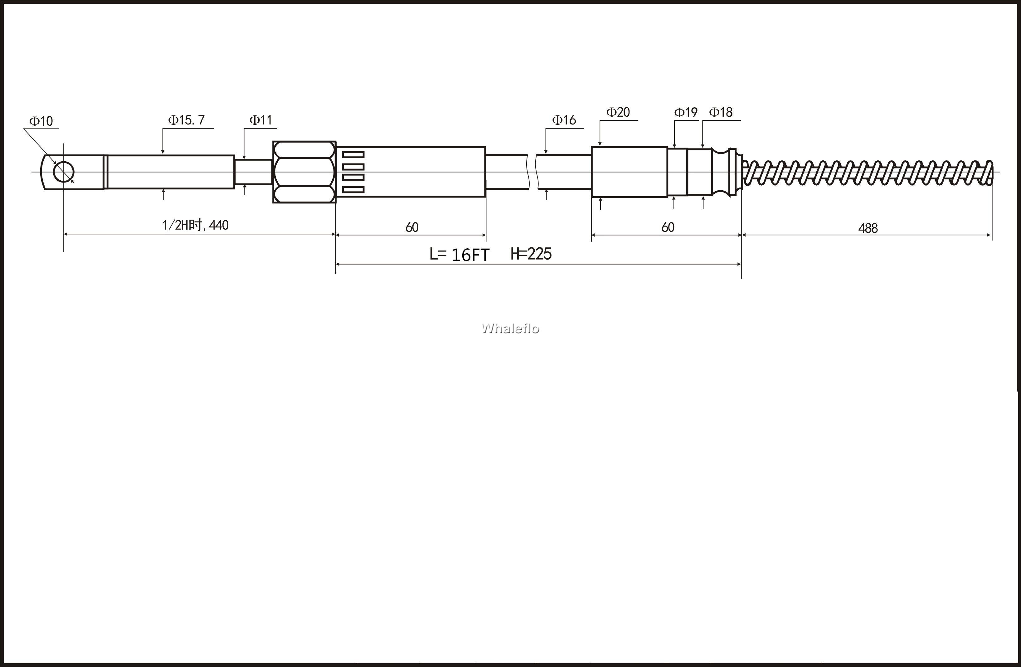 Whalelfo steering cable