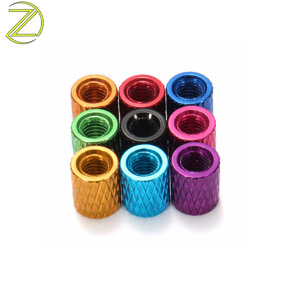 Aluminum anodizing knurled standoff