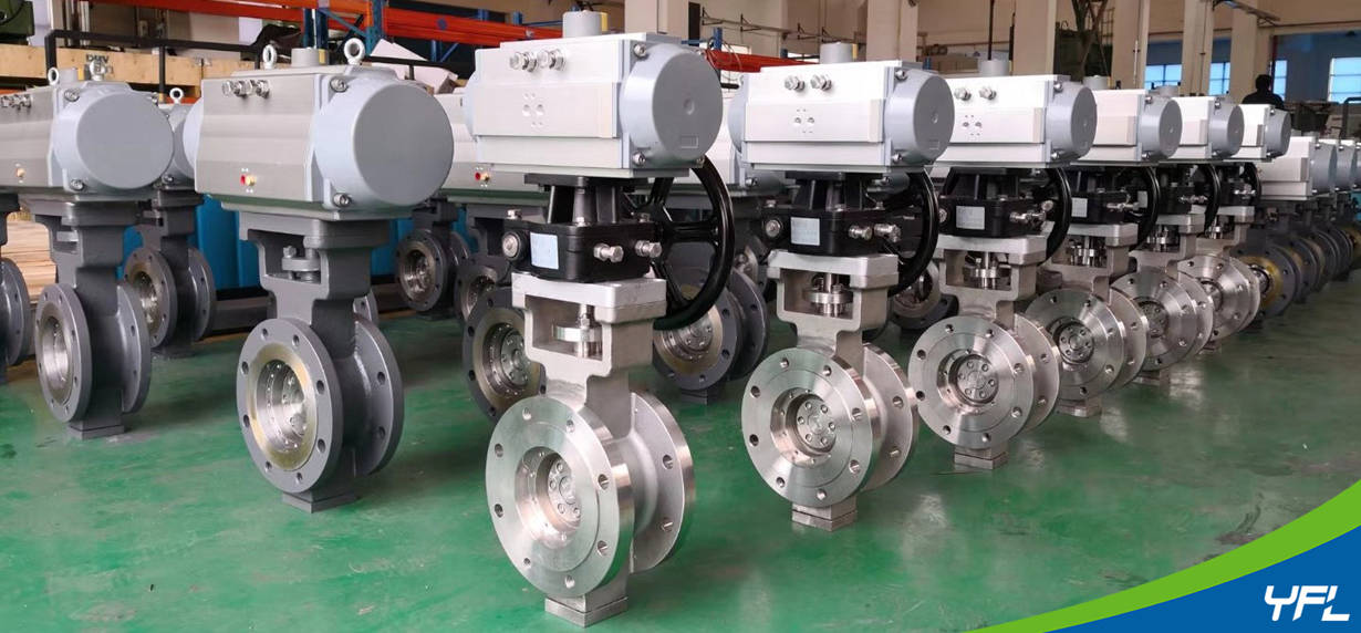 Pneumatic metal seated butterfly valves Pneumatic metal seated butterfly valves