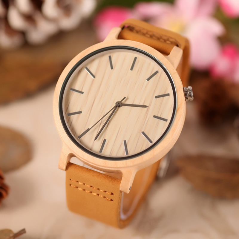 OEM Waterproof Wood Watch With leather Strap OEM Waterproof Wood Watch With leather Strap