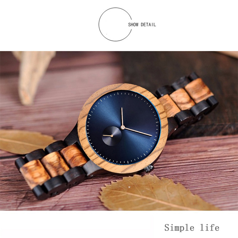 Custom Logo Chronograph Men Wood Watch Custom Logo Chronograph Men Wood Watch