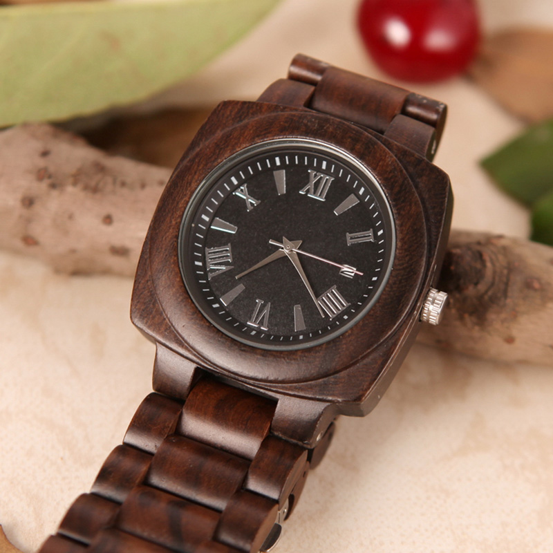 Handmade Engraved Wood Watch