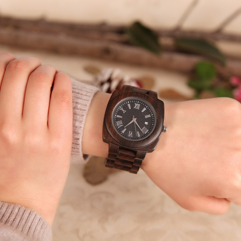  Handmade Custom Logo Couple Wrist Wood Watch