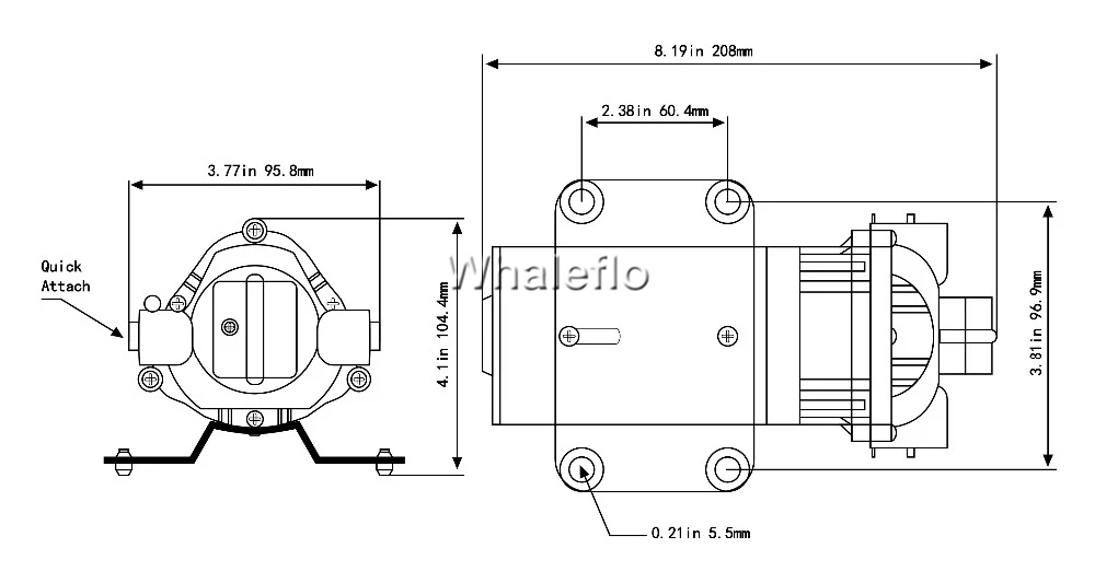 whaleflo 160psi water pump