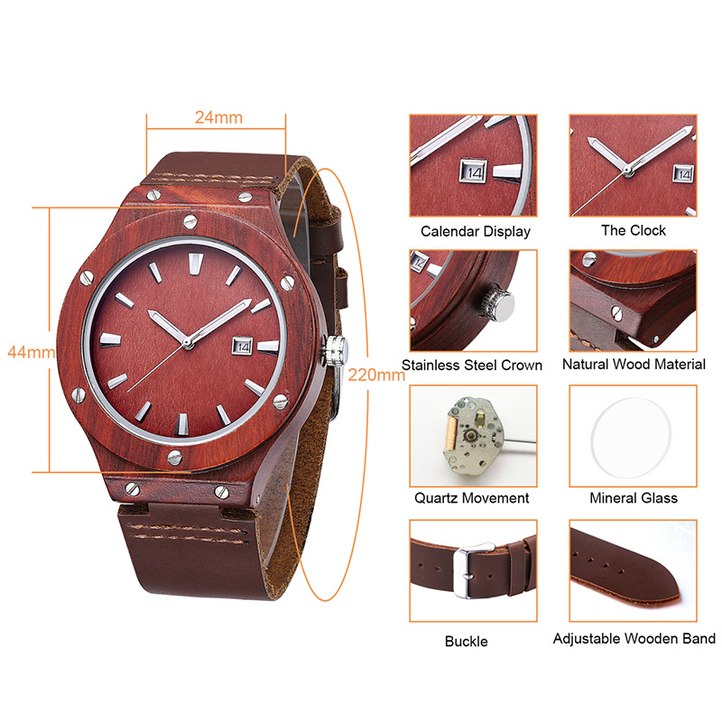 Original Design Custom Logo Wrist Wooden Watch