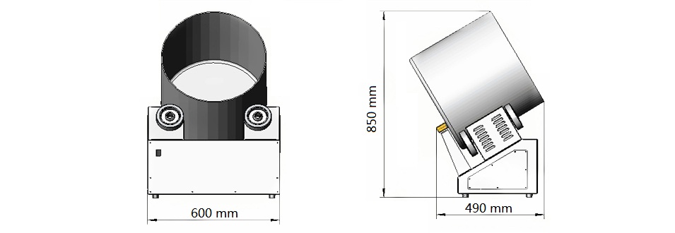 Coater mixer tumbler Coater mixer tumbler