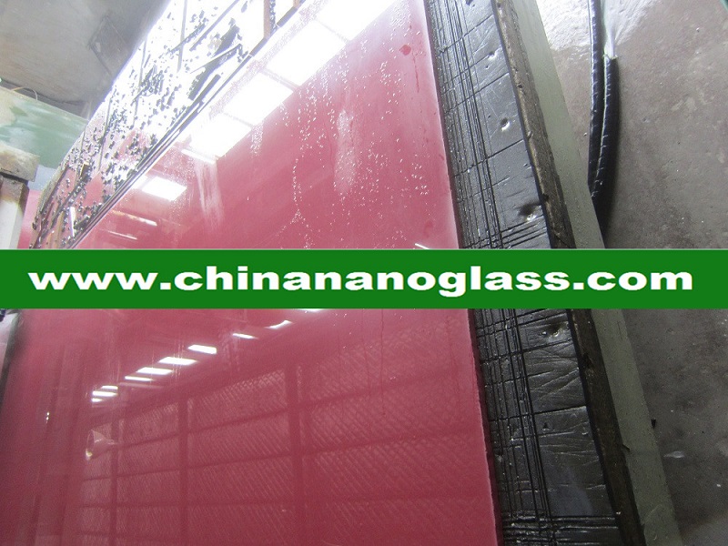 Red Color Nanoglass Slabs Red Color Nanoglass Slabs