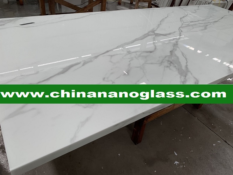 Nano glass Calacatta kitchen top Nano glass Calacatta kitchen top