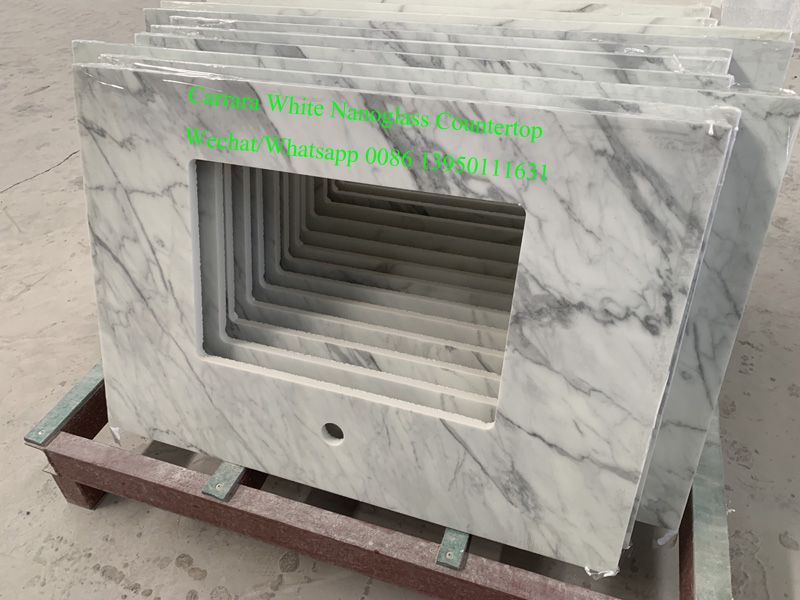 Carrara White Nanoglass Countertops from chinananoglass.com Carrara White Nanoglass Countertops from chinananoglass.com