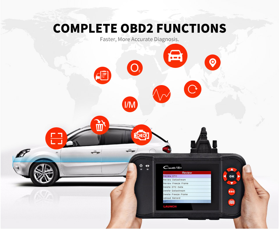 Launch Creader VII+ complete OBD2 functions