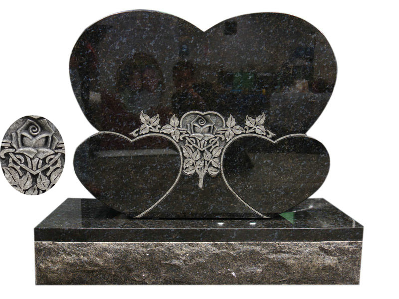 Double Heart Shaped Headstones