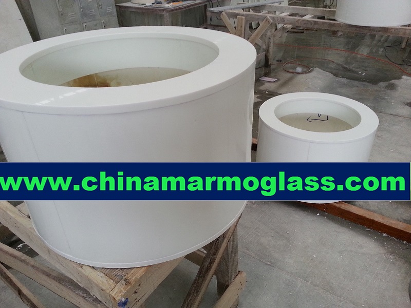Marmoglass Crystal white marble column Marmoglass Crystal white marble column