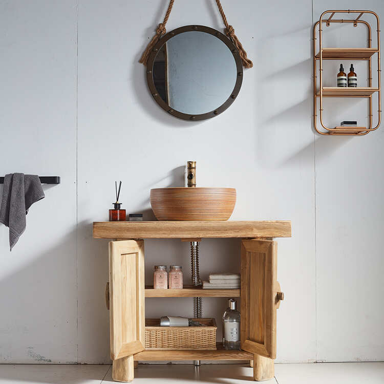 Original ecological country bathroom cabinet