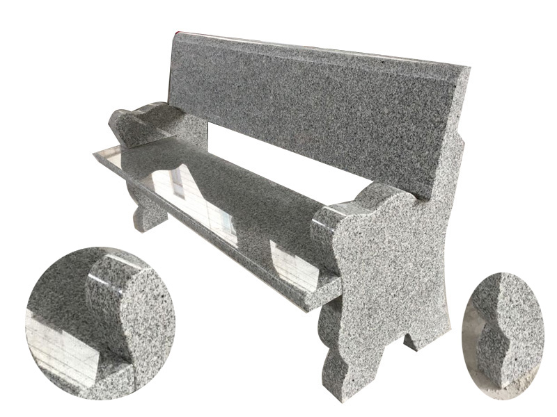 Grey Granite Memorial Benches For Graves 