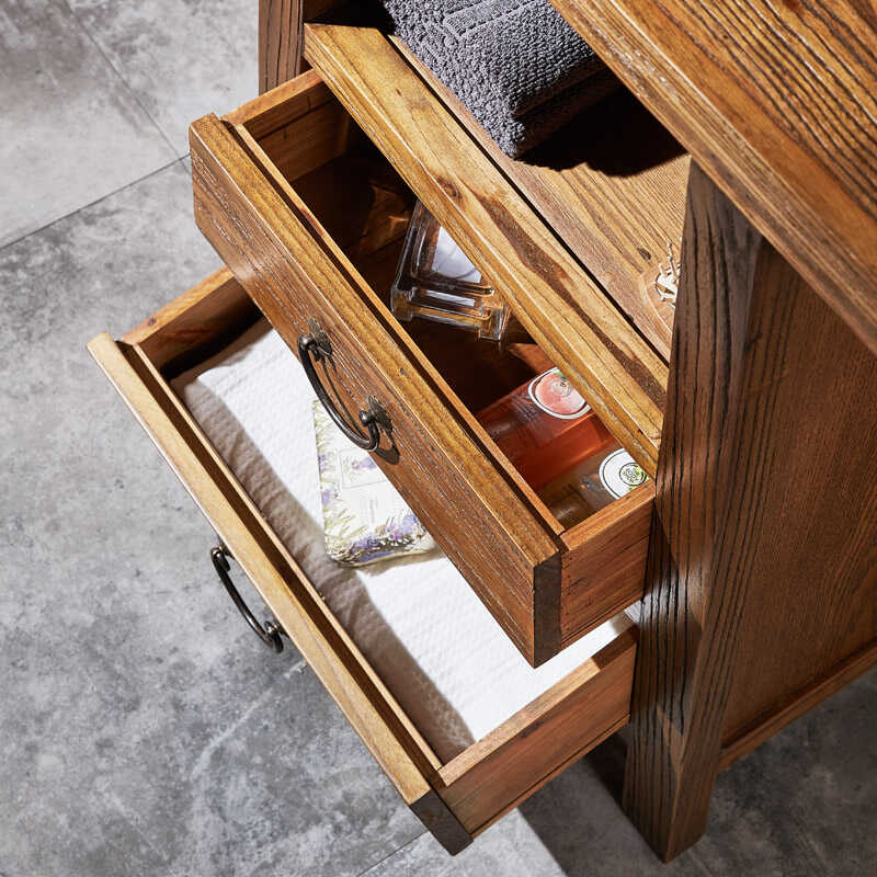 Bathroom cabinet with two drawers for storage