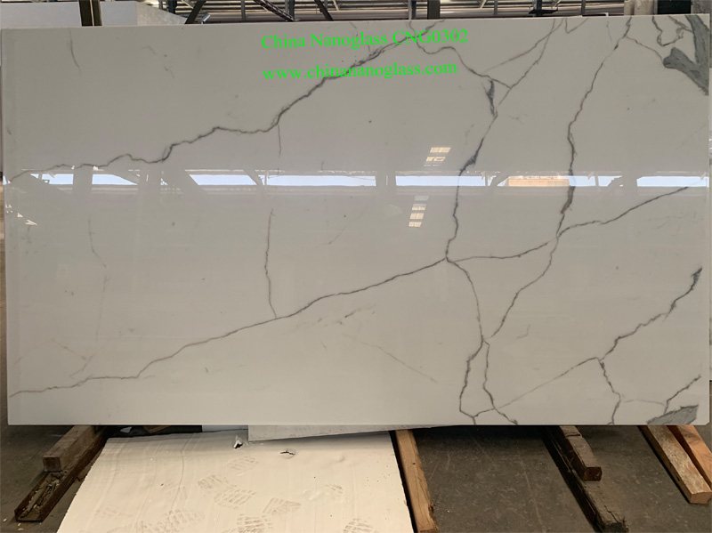 Calacatta White Nano Glass Slabs Calacatta White Nano Glass Slabs