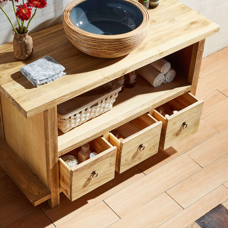 Art design solid wood bathroom cabinet