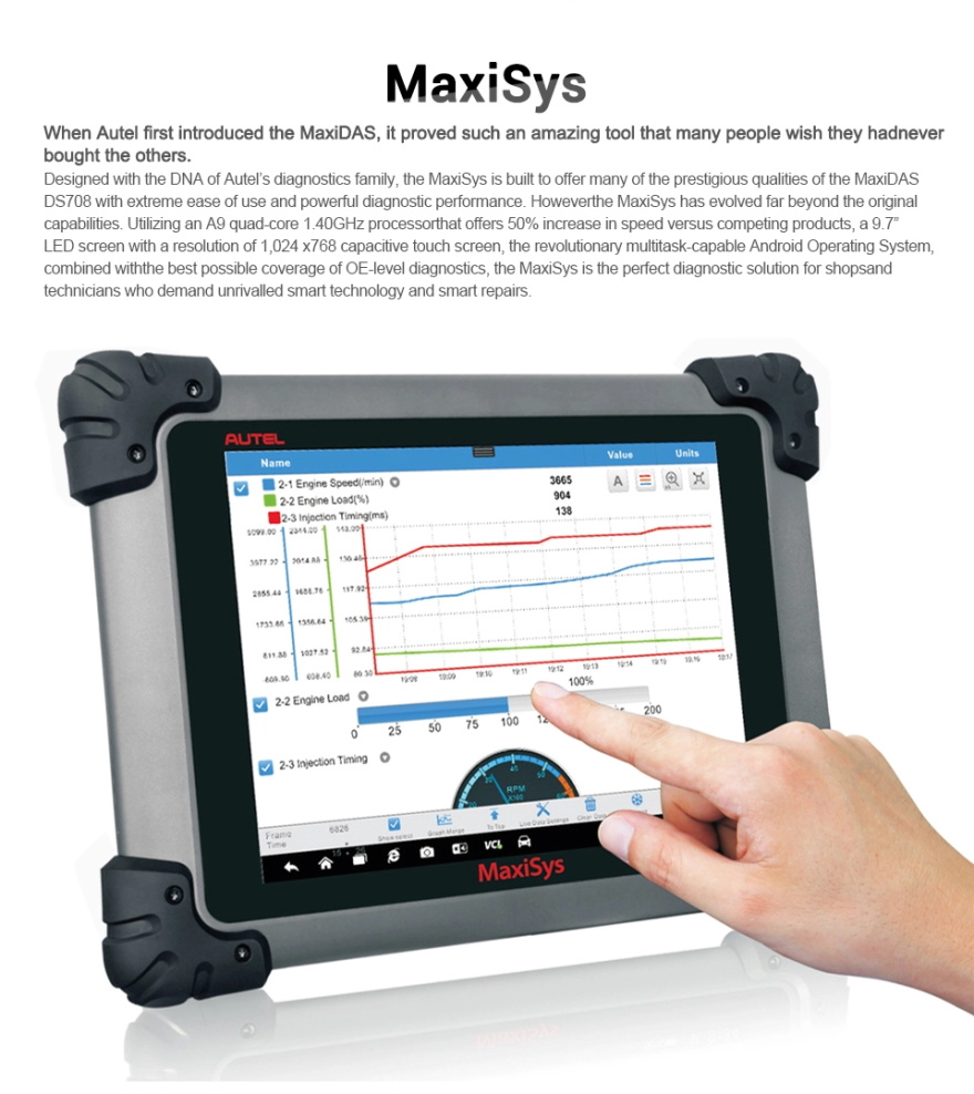 Autel MaxiSys Pros/908P with touch screen