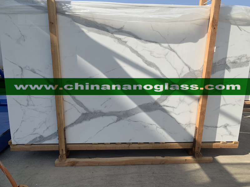 Nano Glass Calacatta White Marble Slabs TR1000 Nano Glass Calacatta White Marble Slabs TR1000