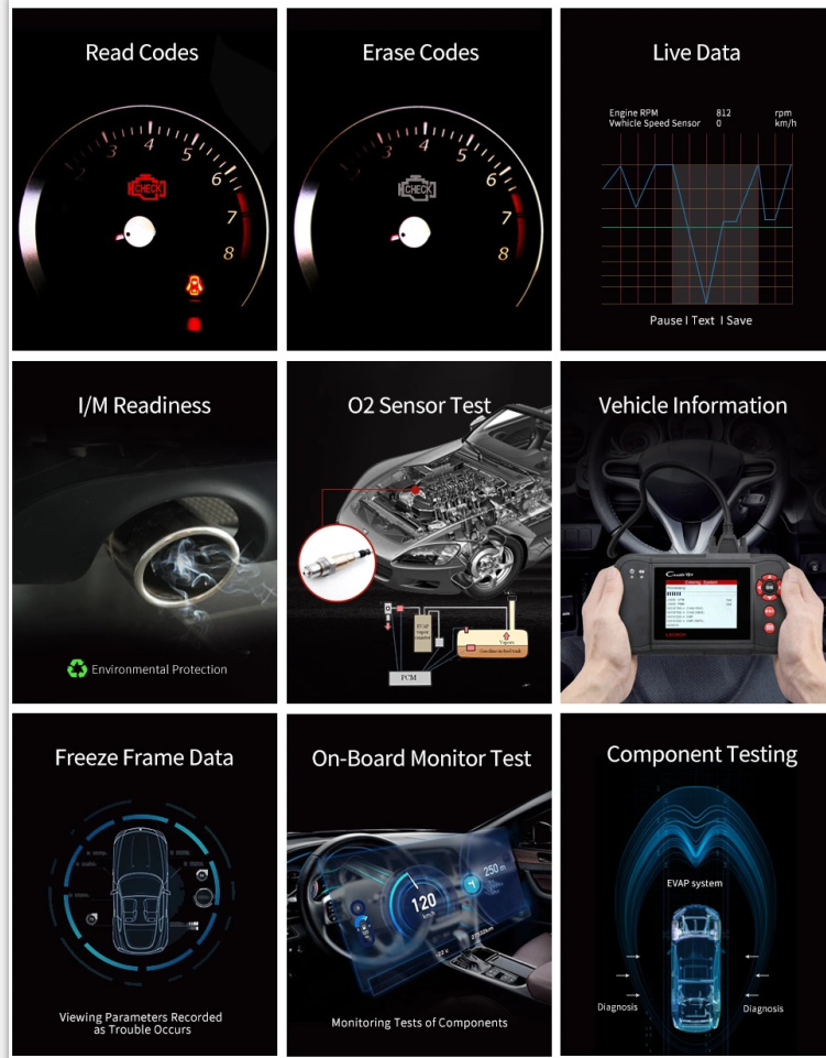 aunch Creader VII+ freeze frame data