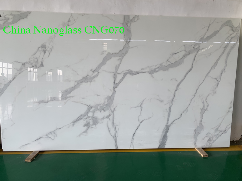 white carrara nano glass marble